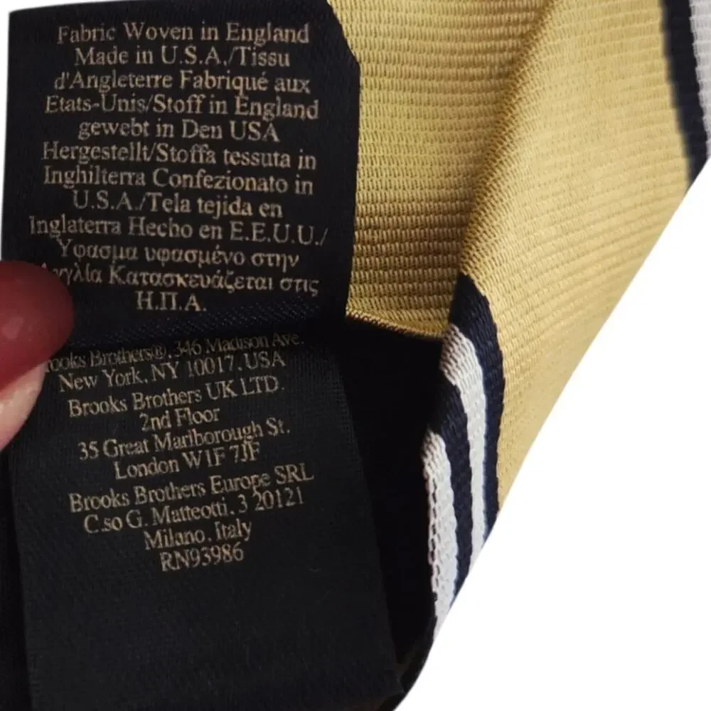 NEW Brooks Brothers 100% Silk Tie Striped Business Formal Wedding